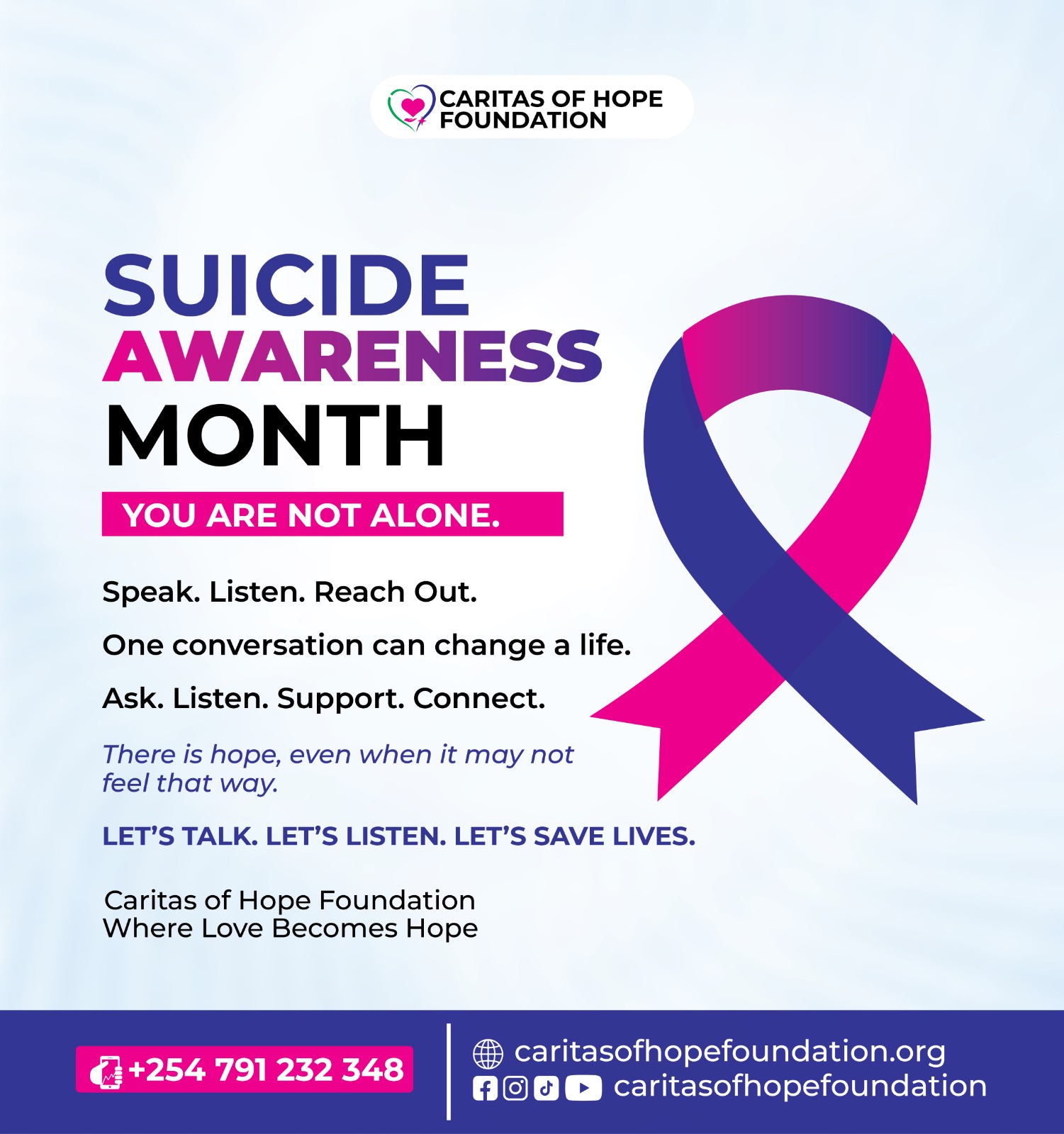 Suicide Awareness Month: Speak, Listen and Reach Out