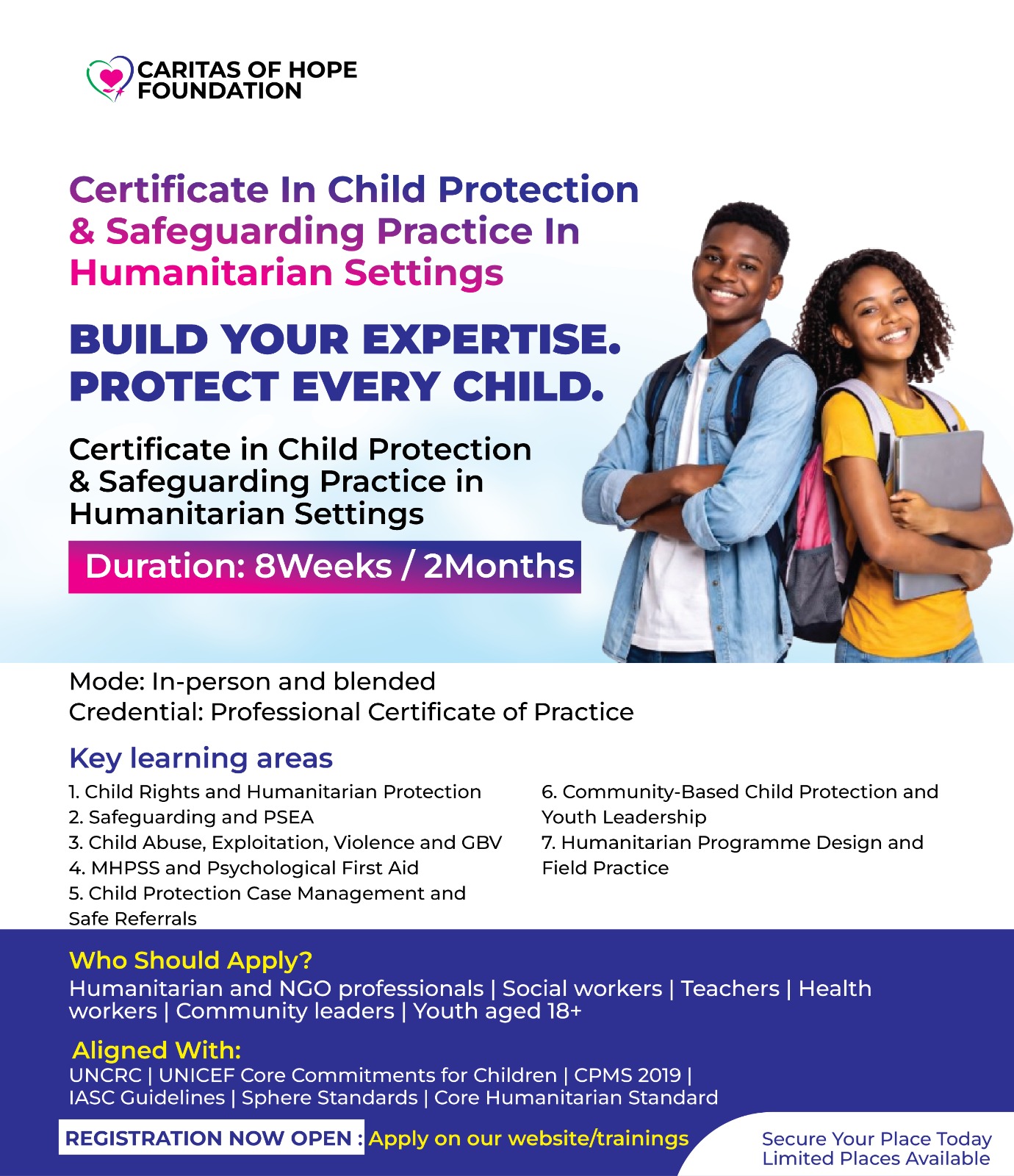 Certificate in Child Protection & Safeguarding Practice in Humanitarian Settings